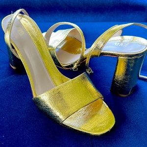 Golden cocktail sandals